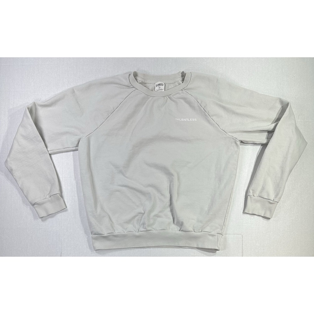 Talentless Elements Women's Sweatshirt Small Gray Organic Cotton Crewneck‎